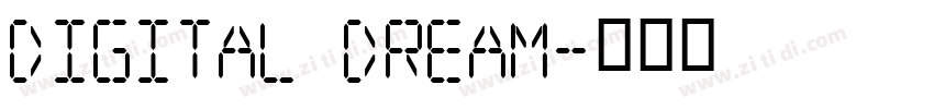 digital dream字体转换